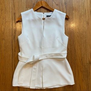 BCBG Joslynn Peplum White Top
